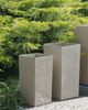 Blumentopf hellbeige quadratisch 30 x 30 x 60 cm GAZA Bild 3