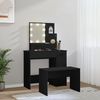 vidaXL Schminktisch-Set mit LED Schwarz Holzwerkstoff 3114116 Bild 3