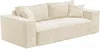 Vente-unique - AMELIA Sofa SamtStoff Beige - B 105 cm x H 80 cm x L 216 cm Bild 4