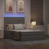 vidaXL LED-Speicherbett mit Matratze Taupe 140 x 200 cm Stoff 3372423 Bild 5