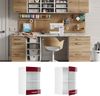 Hängeschrank R-Line Bordeaux Hochglanz 40 cm mit Glastür Vicco Bild 2