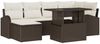 vidaXL Garten-Sofa-Set mit Kissen 7 pcs Braun und Creme 3348674 Bild 2