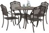 vidaXL Garten Essgruppe 5 pcs Bronze Aluminium 3334700 Bild 3