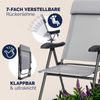 Casaria Gartenstühle 4er Set Grau Klappbar 7-fach Verstellbar Bild 4