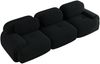 Ecksofa modular,H 75 x T 298 x B 103 cm, Cordstoff schwarz, montagefrei, rutschfeste Basis Bild 4
