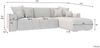 99rooms Gusto Ecksofa Cordstoff POSO Graphit Rechts mit Schlaffunktion Bild 4
