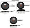 Tefal Pfannen-Set Jamie Oliver E76 Pfannenset 20,28cm + Schmorpfanne mit Deckel 25cm, Edelstahl 18/10 (Pfanne, Bratpfannen Set, Pfannenset, Schmorpfanne, Pfannen + 1 Wender & Schoner Antihaftbeschichtet Pfannenset mit Deckel), Antihaftbeschichtet Bild 3