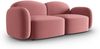 Micadoni Sofa Blair 2-Sitzer Samtstoff Lachs Bild 2