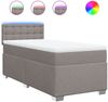 vidaXL Boxspringbett mit Matratze Taupe 100x200 cm Stoff 3288117 Bild 2