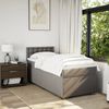vidaXL Boxspringbett mit Matratze Taupe 100x200 cm Stoff 3288117 Bild 4