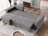 NACANAPA Ecksofa DOMINO, Kleine Ecksofa mit Schlaffunktion und zwei Bettkasten, Liegefläche 140x200 cm, Universelle Ecklösung, 2 Bettzeugcontainer, große Liegefläche 140x200 cm Bild 2