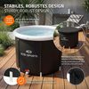 ECD Germany Rundpool Eisbad Ø80 cm Eistonne mit Isolierung Komplettset Eisfass Tonne Außen, Faltbare Mobile Ice Bath 350L für Kältetherapie & Regeneration, H75cm Bild 3