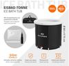ECD Germany Rundpool Eisbad Ø80 cm Eistonne mit Isolierung Komplettset Eisfass Tonne Außen, Faltbare Mobile Ice Bath 350L für Kältetherapie & Regeneration, H75cm Bild 2