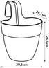 Elho Blumentopf zum Hängen Kunststoff anthrazit 20,5 x 24,1 x 26,5 cm Vibia Campana Easy Small Bild 4