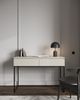 Selsey 'Bemmi' Schminktisch Schreibtisch, greige mit schwarzem Metallgestell, ca. 80 x 120 x 50 cm Bild 2