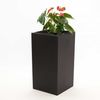 Pflanzkübel Blumenkübel Blumentopf Fiberglas Säule LxBxH 38 x 38 x 80 cm elegant schwarz-matt. Bild 1
