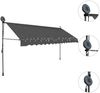 Einziehbare Markise, Sonnenmarkise Handbetrieben mit LED 350 cm Anthrazit Bild 3