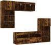 vidaXL 5-tlg. Wohnwand mit LED-Beleuchtung Räuchereiche Holzwerkstoff 3216729 Bild 5