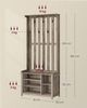 VASAGLE Garderobenständer, Kleiderständer, Schuhbank, Garderobe mit Ablage Bild 5