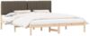 vidaXL Bettgestell mit gepolstertem Kopfteil Taupe 180 x 200 cm 878032 Bild 2