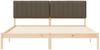 vidaXL Bettgestell mit gepolstertem Kopfteil Taupe 180 x 200 cm 878032 Bild 5