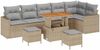vidaXL Gartensofa-set 9 pcs Beige Poly-Rattan 3361637 Bild 2