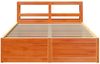 vidaXL Massivholzbett mit Kopfteil Wachsbraun 150x200 cm Kiefer 3306341 Bild 4