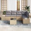 vidaXL Gartensofa-set mit Speicher Beige und Hellgrau Poly-Rattan 3355739 Bild 3