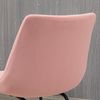 Esszimmerstuhl 50 x 61 x 79 cm mit Polsterung und Stahlbeinen, 2er-Set in Pink Bild 5