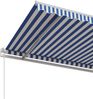 vidaXL Markise Automatisch Einziehbar 450x350 cm Blau und Weiß 3069006 Bild 5
