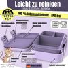 BEARFOOT Lunchbox Brotdose mit Fächern, leicht & auslaufsicher - Einhorn lila, PP, ABS, Silikon, Kindergarten und Schule - Mädchen und Jungen, Vesperbox, Snackbox Bild 4