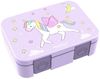 BEARFOOT Lunchbox Brotdose mit Fächern, leicht & auslaufsicher - Einhorn lila, PP, ABS, Silikon, Kindergarten und Schule - Mädchen und Jungen, Vesperbox, Snackbox Bild 3