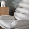 Bronx71 Sessel mit Hocker Palma Leinen drehbar taupe Bild 4