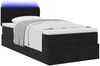 vidaXL Ottoman-Bett mit Matratze & LEDs Schwarz 100x200 cm Samt 3312676 Bild 3