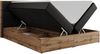 Boxspringbett mit Kopfteil und Topper, Polsterbett - ALBERO 2 - 140 x 200 cm - Schwarz Kunstleder - H4 Bild 5