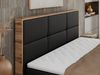 Boxspringbett mit Kopfteil und Topper, Polsterbett - ALBERO 2 - 140 x 200 cm - Schwarz Kunstleder - H4 Bild 4