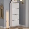 Schuhschrank Helge Weiß 60 x 166.7 cm 4 Fächer Vicco Bild 3