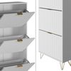 Schuhschrank Helge Weiß 60 x 166.7 cm 4 Fächer Vicco Bild 5