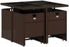 vidaXL 9-tlg. Garten-Essgruppe mit Kissen Braun Poly Rattan 3210597 Bild 3