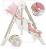 Baby Vivo 3in1 Kinderhochstuhl / Babywippe höhenverstellbar für Kinder - Lulu in Rosa Bild 4