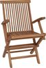 MiaMöbel Teak Klappstuhl mit Armlehne Massivholz Teak Modern Bild 2