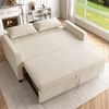 Merax Schlafsofa 2-Sitzer Sofabett klappbar, 1 Teile, Polstersofa Sofa, verstellbare Rückenlehne, inkl. Kissen & Holzrahmen Bild 3
