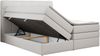 Boxspringbett mit Kopfteil und Topper, Polsterbett - LUKA-KING - 180x200cm - Weiß Kunstleder - H3 Bild 4