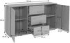 Sideboard HWC-J78, Kommode Schrank Highboard Schublade, MDF Soft-Close 86x160x40cm ~ Eiche-Optik Bild 3