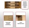 Sideboard HWC-J78, Kommode Schrank Highboard Schublade, MDF Soft-Close 86x160x40cm ~ Eiche-Optik Bild 2