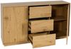 Sideboard HWC-J78, Kommode Schrank Highboard Schublade, MDF Soft-Close 86x160x40cm ~ Eiche-Optik Bild 4