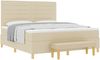 vidaXL Boxspringbett mit Kopfteil Creme 200 x 180 cm Stoff 3344245 Bild 2