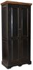 TPFLiving Garderobenschrank Auburn - aus schwarzem Mangoholz (antikes Design - mit honigfarbener Deckplatte, Designer Schrank - Wohnzimmerschrank - Mehrzweckschrank) Produktlinie: Washington - Breite: 80 cm, Höhe: 180 cm, Tiefe: 45 cm Bild 2