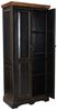 TPFLiving Garderobenschrank Auburn - aus schwarzem Mangoholz (antikes Design - mit honigfarbener Deckplatte, Designer Schrank - Wohnzimmerschrank - Mehrzweckschrank) Produktlinie: Washington - Breite: 80 cm, Höhe: 180 cm, Tiefe: 45 cm Bild 3