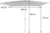 Mendler 'N23' Sonnenschirm, neigbar, UV-Schutz 50+, Alugestell / Polyester flieder, 2x3 m Bild 4